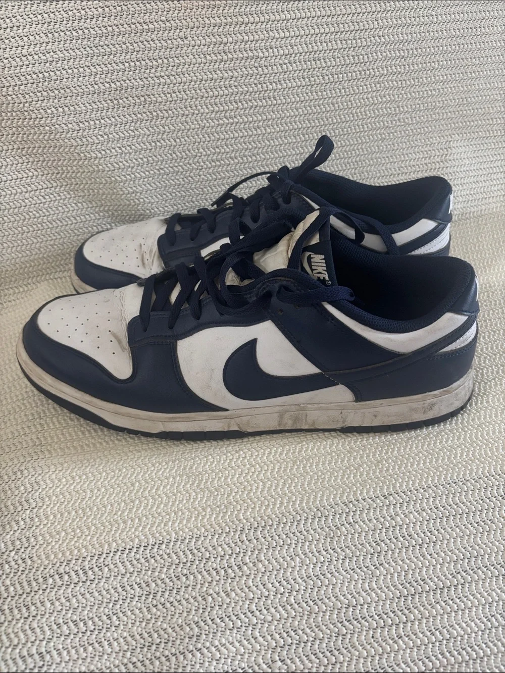 Nike Navy and White Low-Top Sneakers